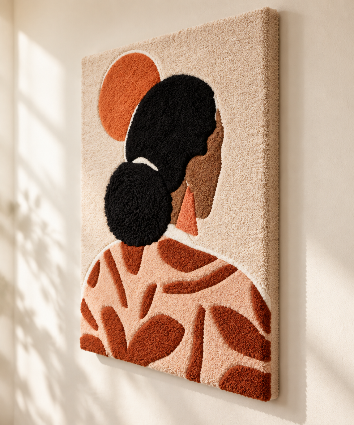 Terracotta Muse at Sundown — angled relief view