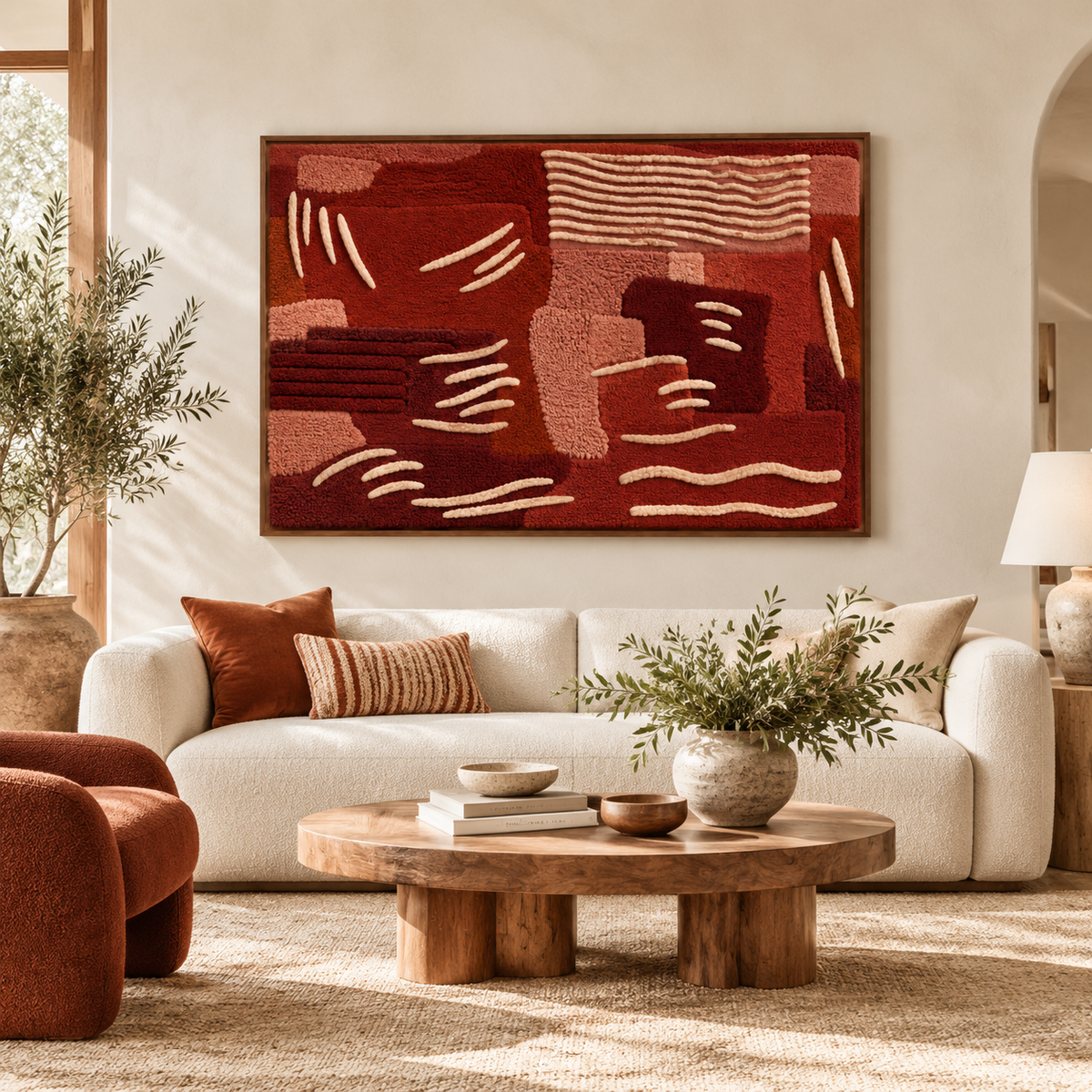 Terracotta River Marks by Hewn Earth Studio — room setting