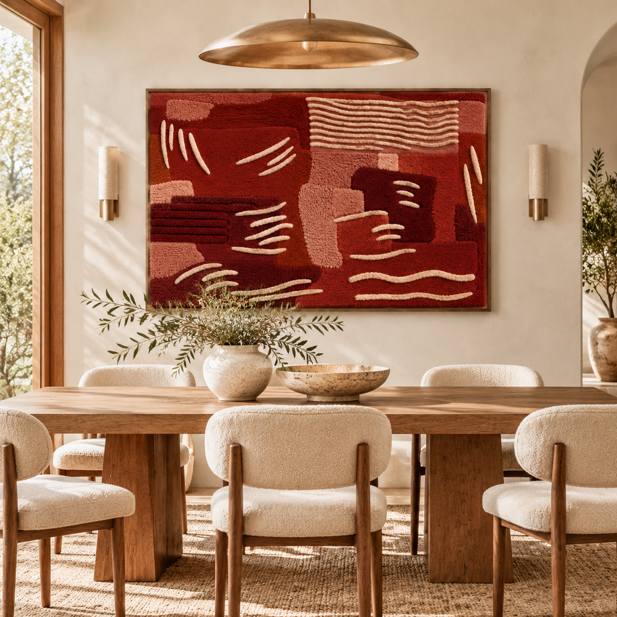 Terracotta River Marks by Hewn Earth Studio — room setting
