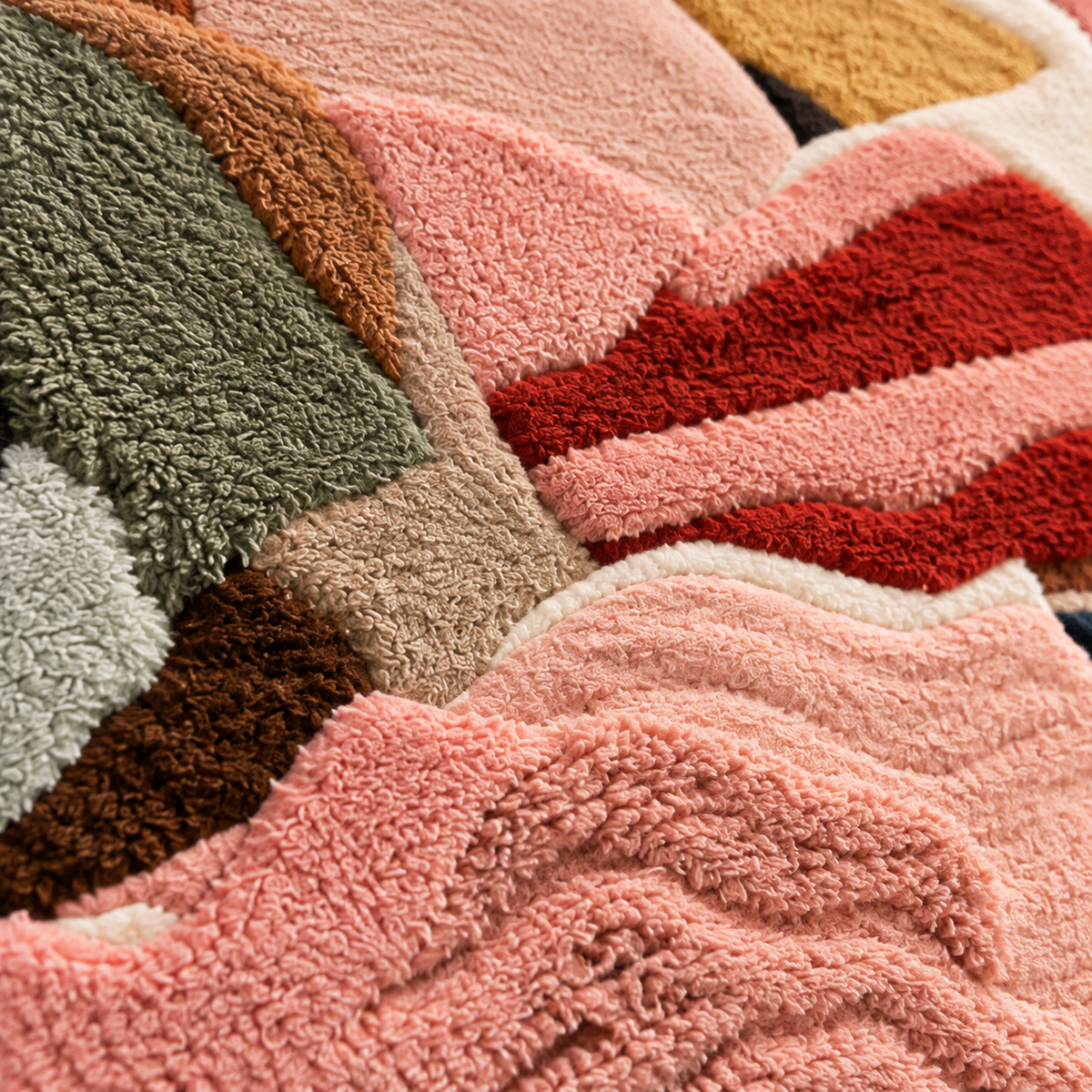 Terracotta Stone Song — tufted wool texture detail