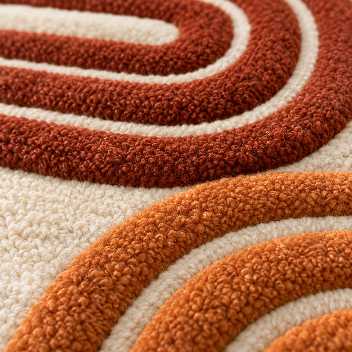 Close-up of Hewn Earth terracotta wall art featuring turnback ribbons with textured, earthy terracotta finish and intricate detail.