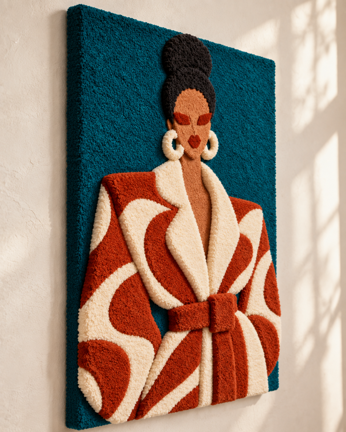 Terracotta Twist Muse — angled relief view