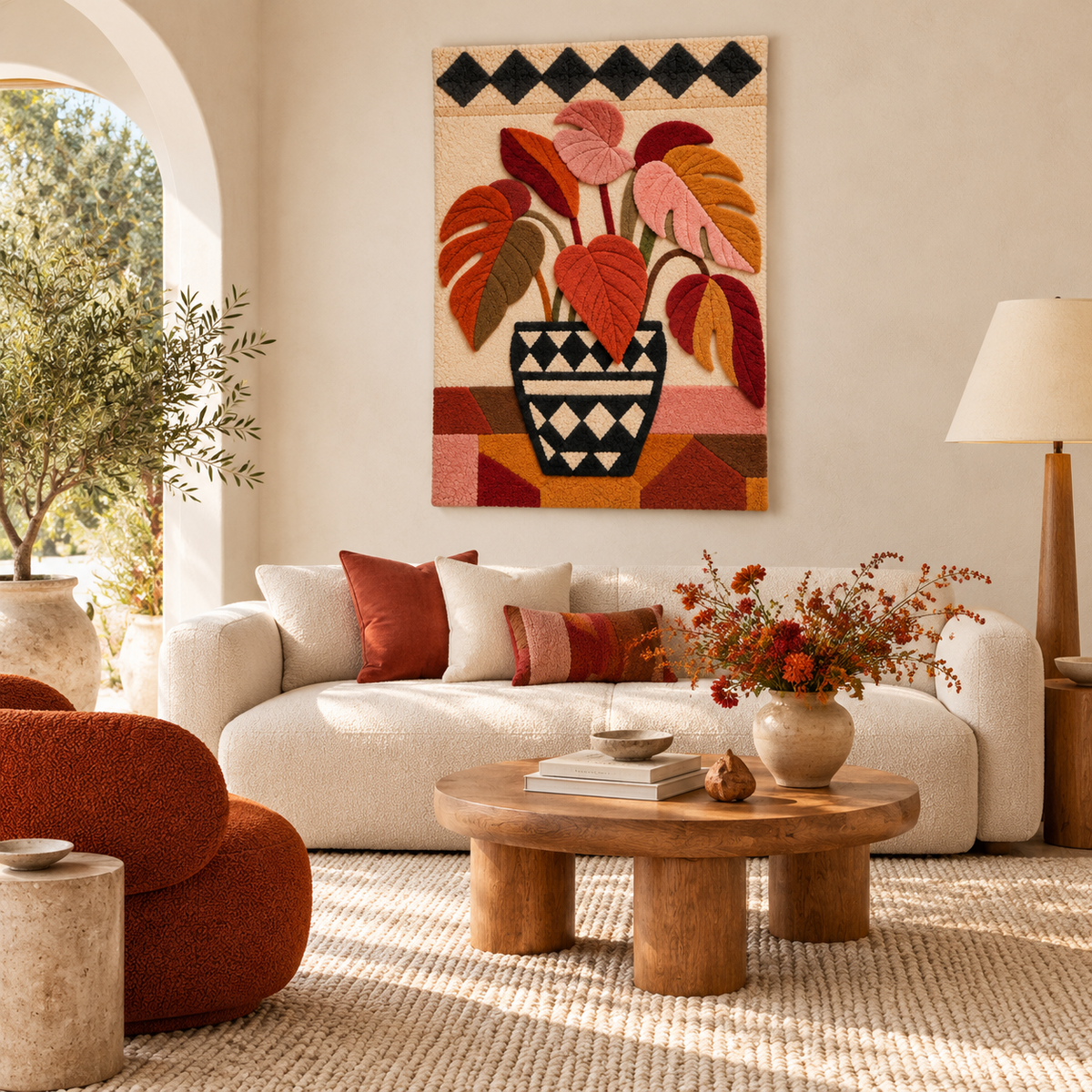 Terracotta Vessel Garden — front-facing room scene