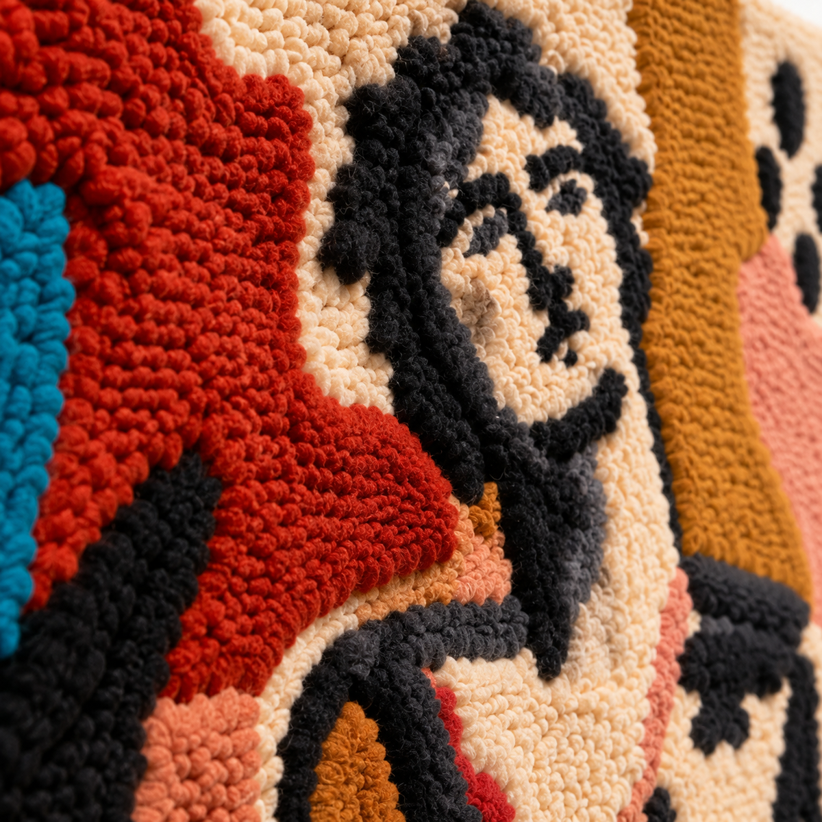 The Artist at Rest — tufted wool texture detail