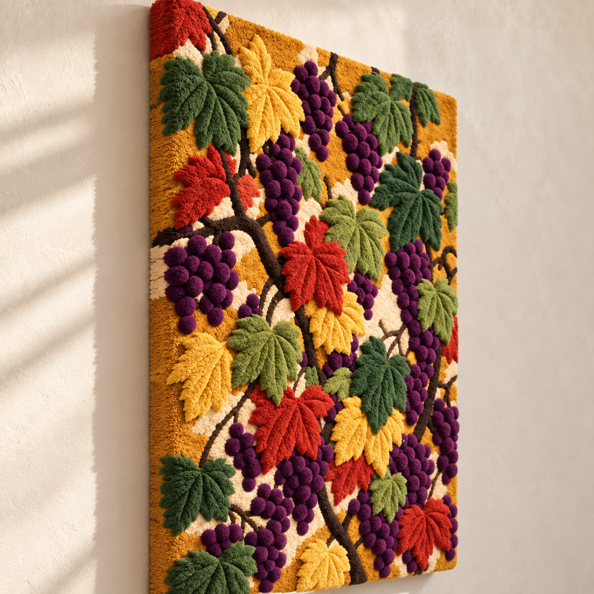 The Autumn Vineyard Tangle — angled relief view