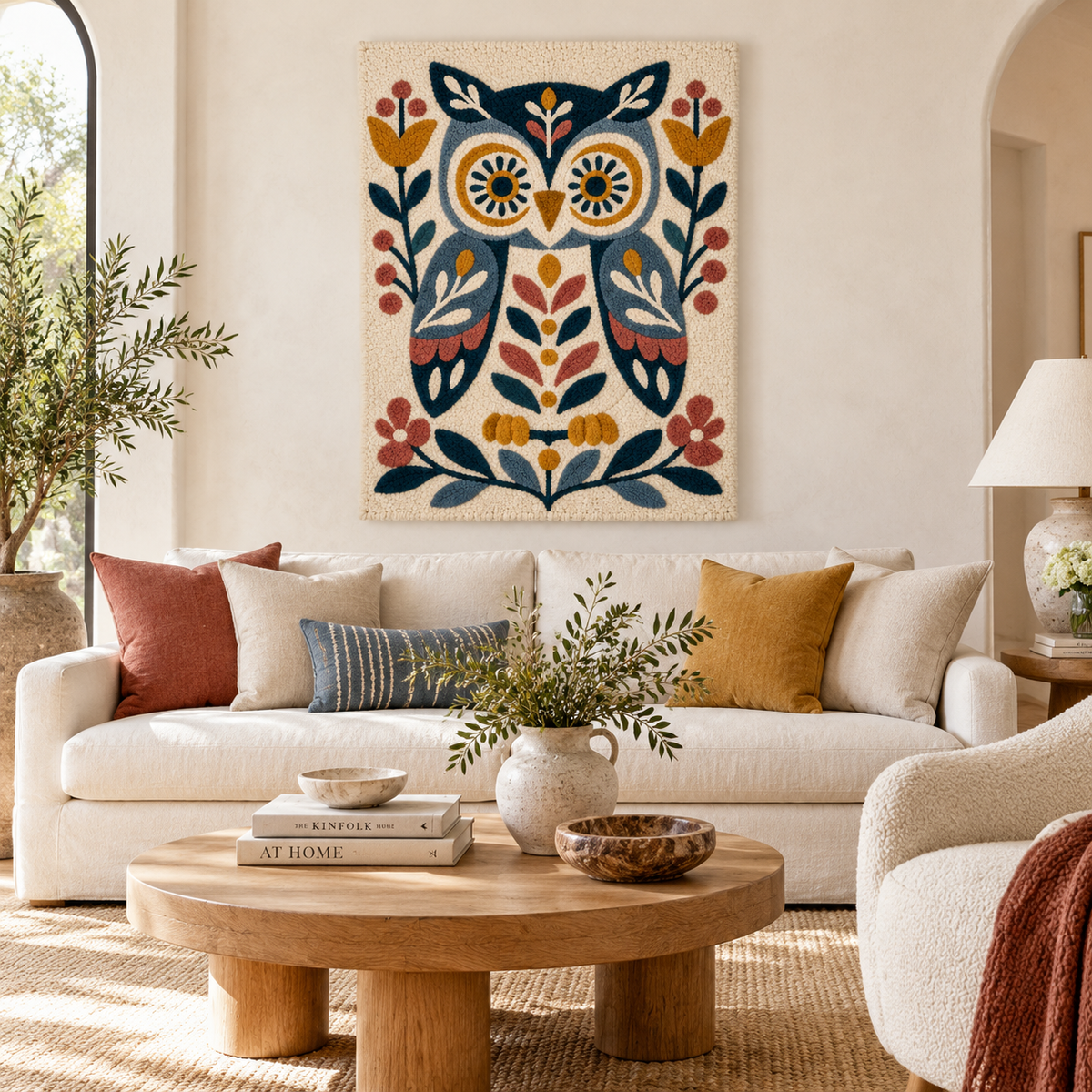 The Blue Meadow Owl — front-facing room scene [room-front]