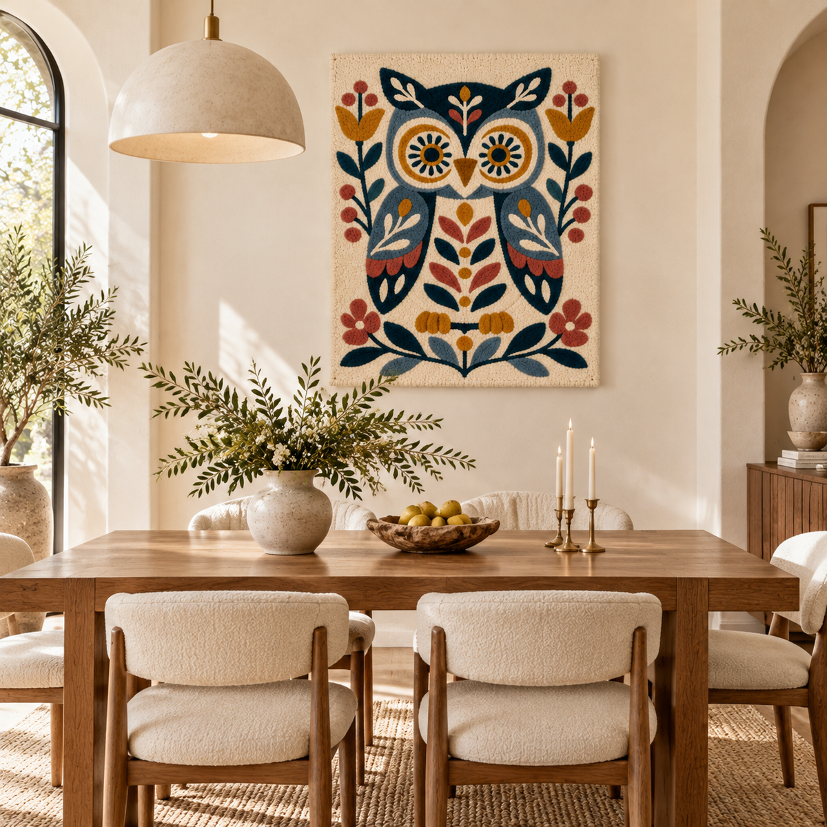 The Blue Meadow Owl — room setting 2