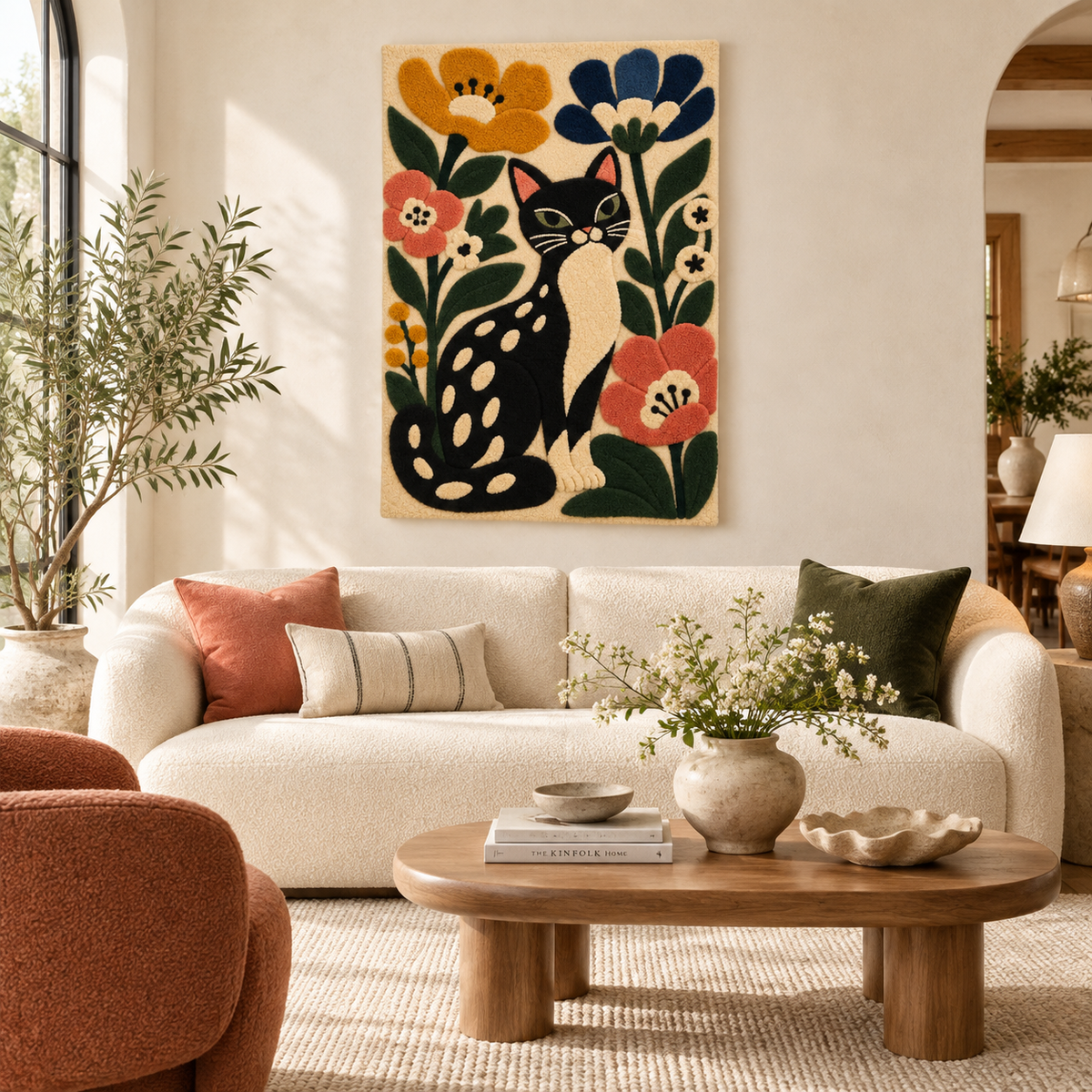 The Cat Among Blossoms — front-facing room scene [room-front]