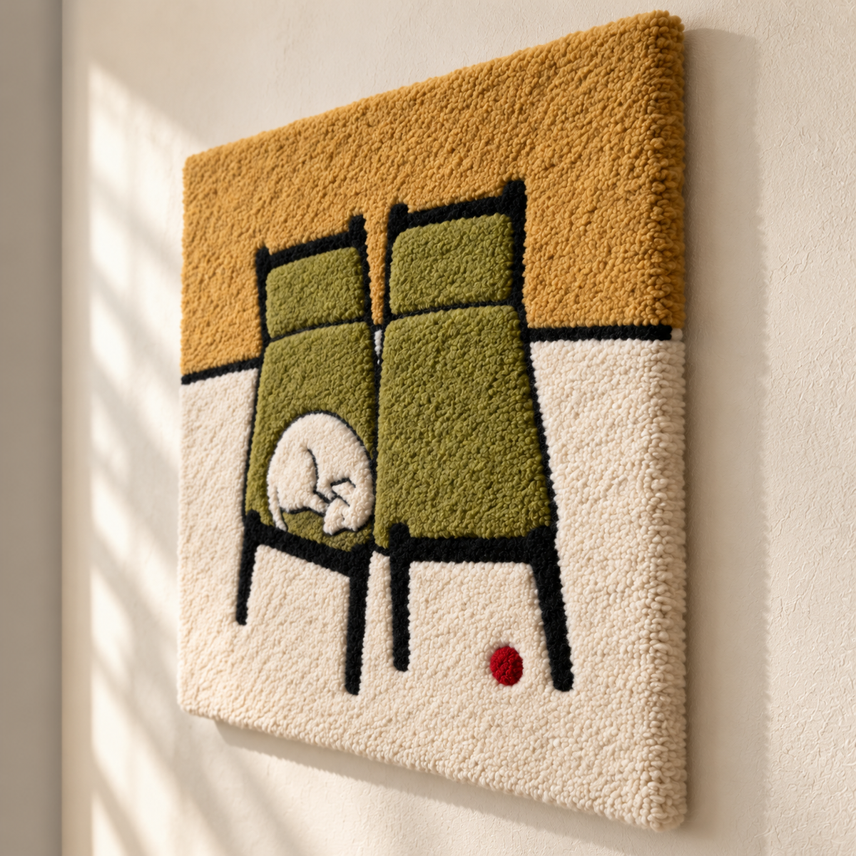 The Cat's Reserved Seat — angled relief view