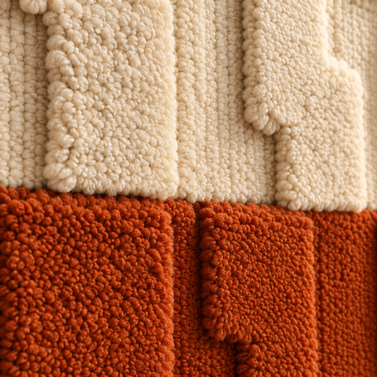 The Clay Horizon — tufted wool texture detail