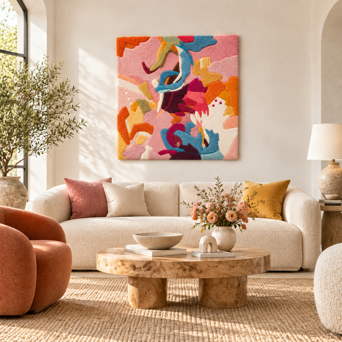 The Colourful Current — front-facing room scene