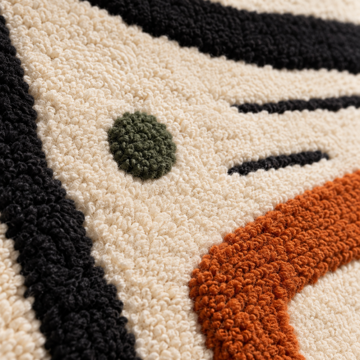 The Copper Gesture — tufted wool texture detail