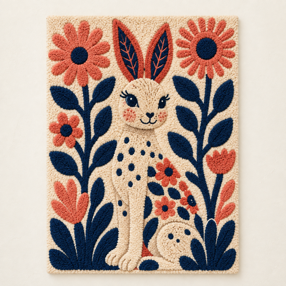 The Coral Daisy Rabbit — front product view [product-light]