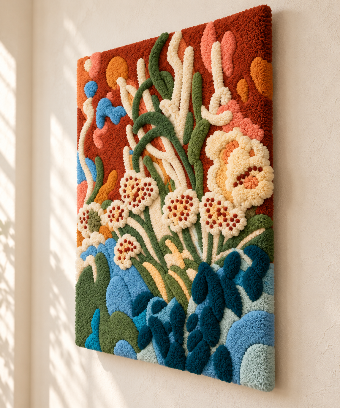 The Coral Meadow — angled relief view