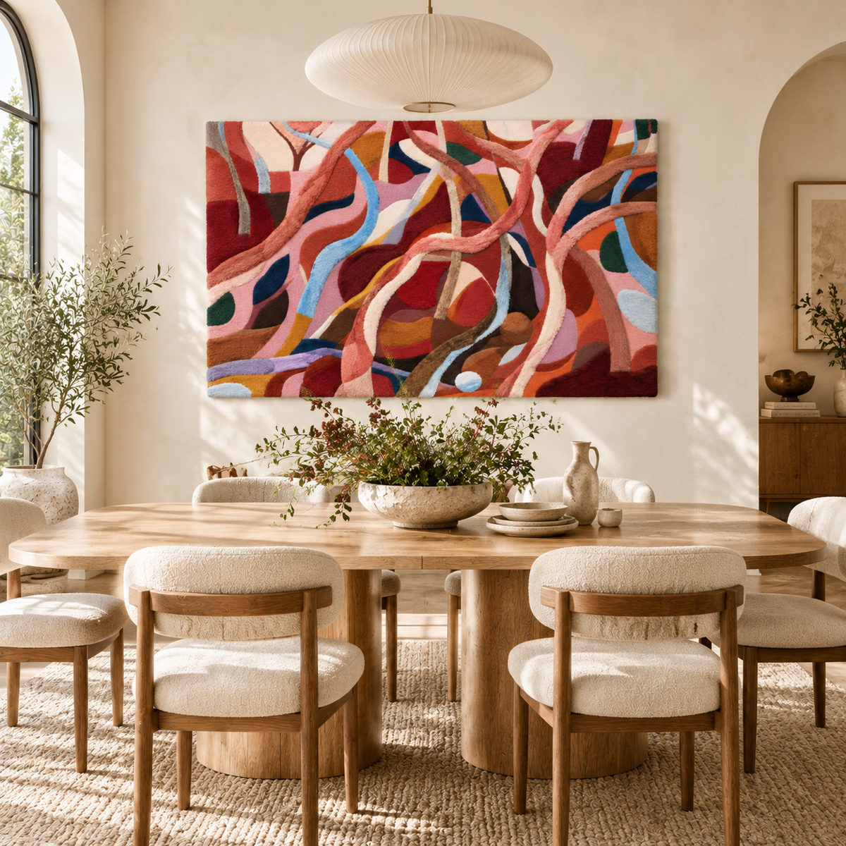 The Coral Ribbon Tangle — room setting 2