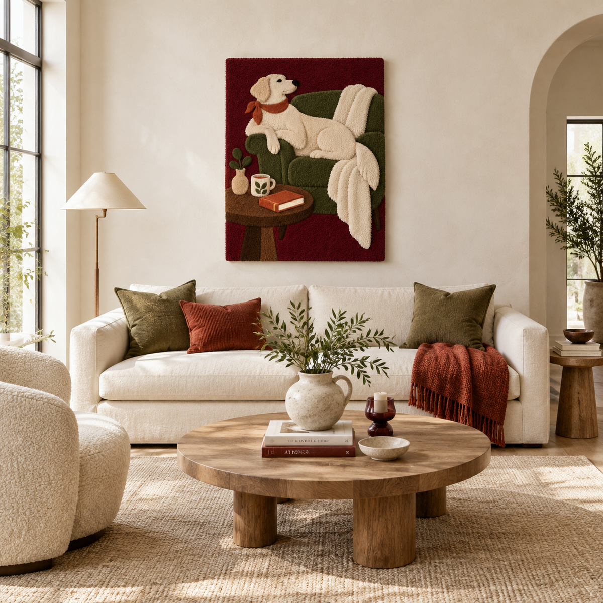 The Cosy Armchair Companion — front-facing room scene