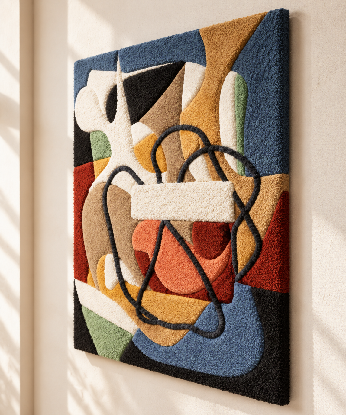 The Cubist Carafe — angled relief view