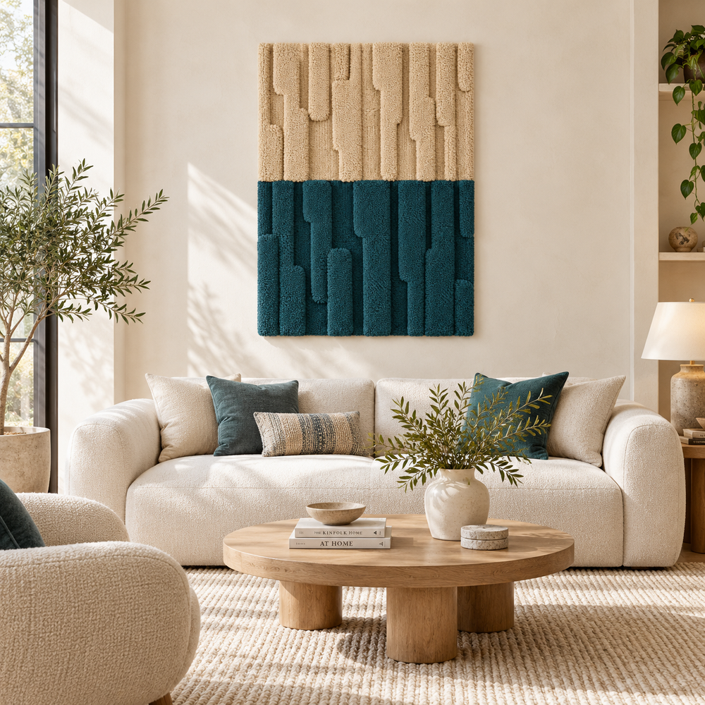 The Deep Teal Divide — front-facing room scene