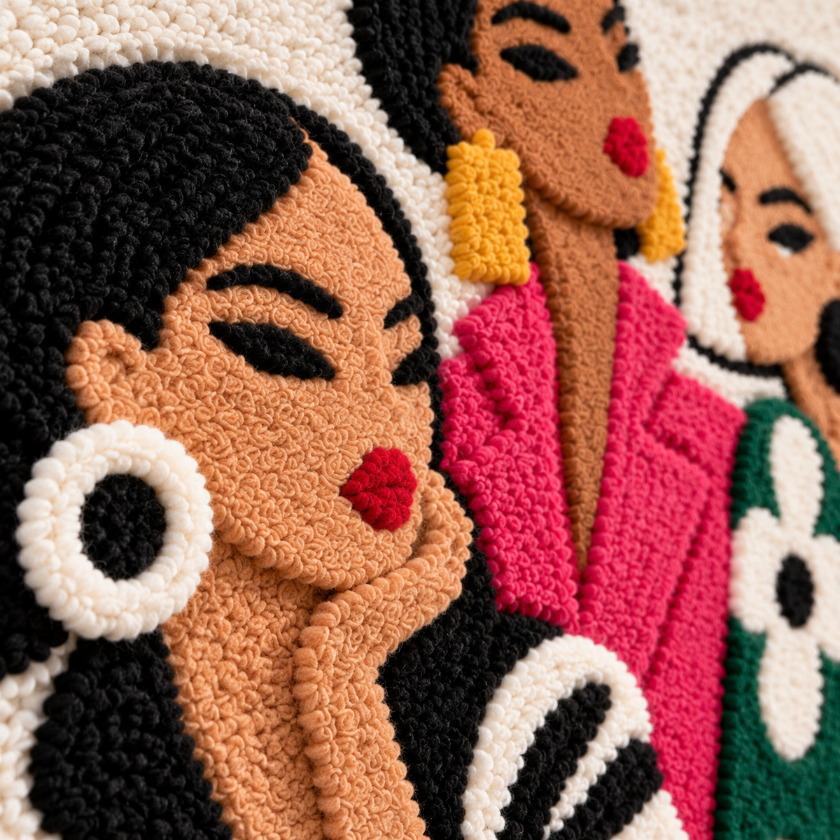 The Fashion Circle — tufted wool texture detail