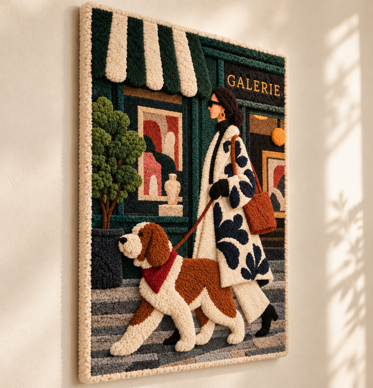 The Gallery Stroll — angled relief view
