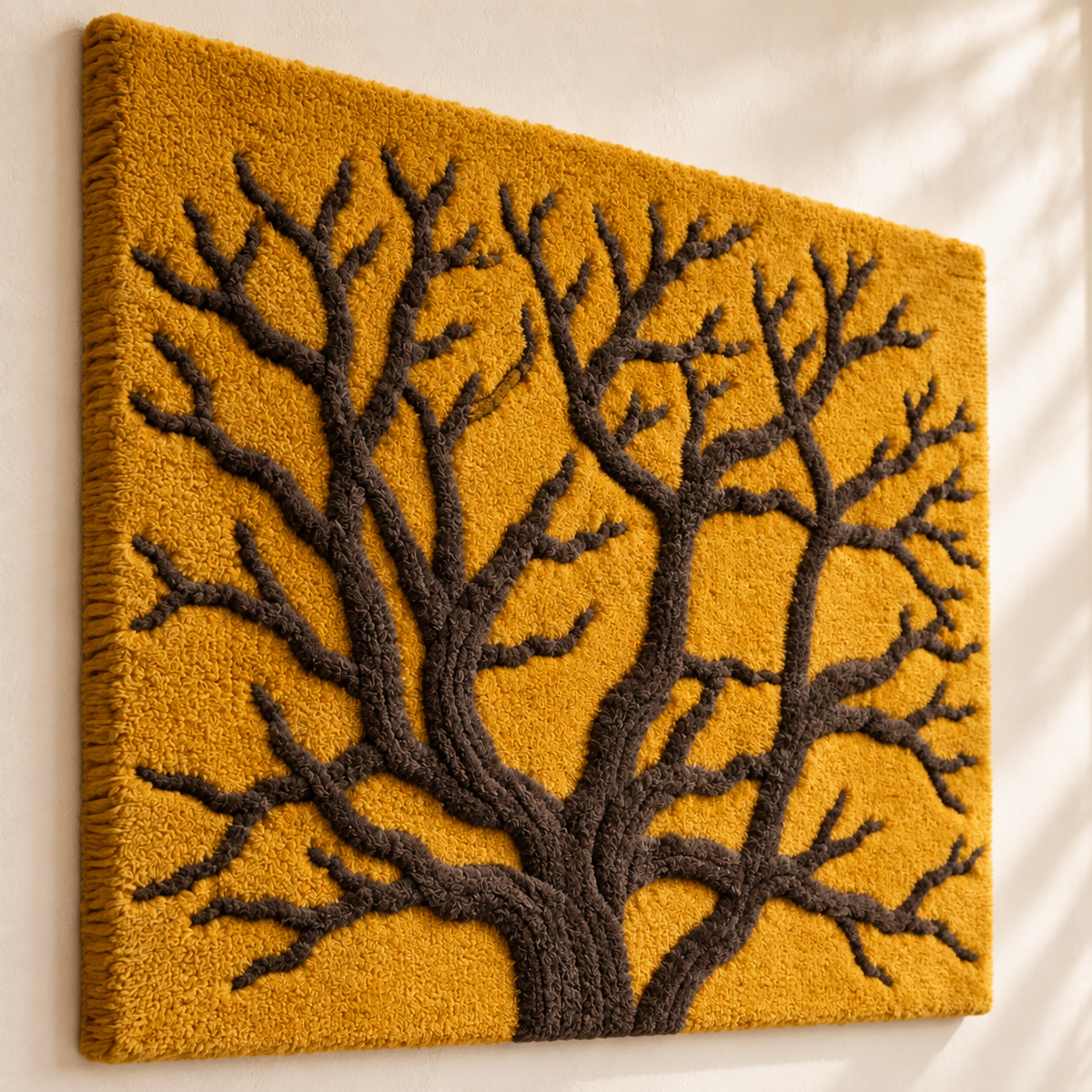 The Golden Branch Silhouette — angled relief view