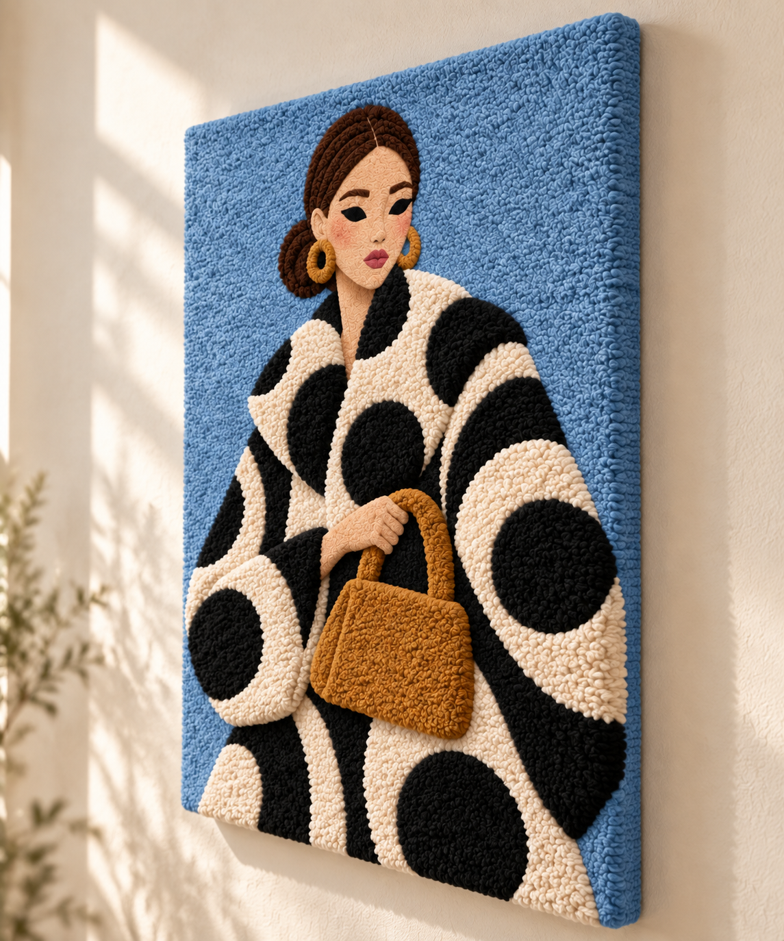 The Golden Handbag — angled relief view