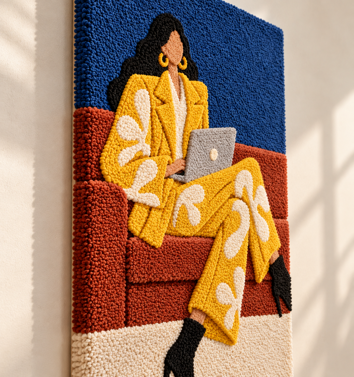 The Golden Workday — angled relief view