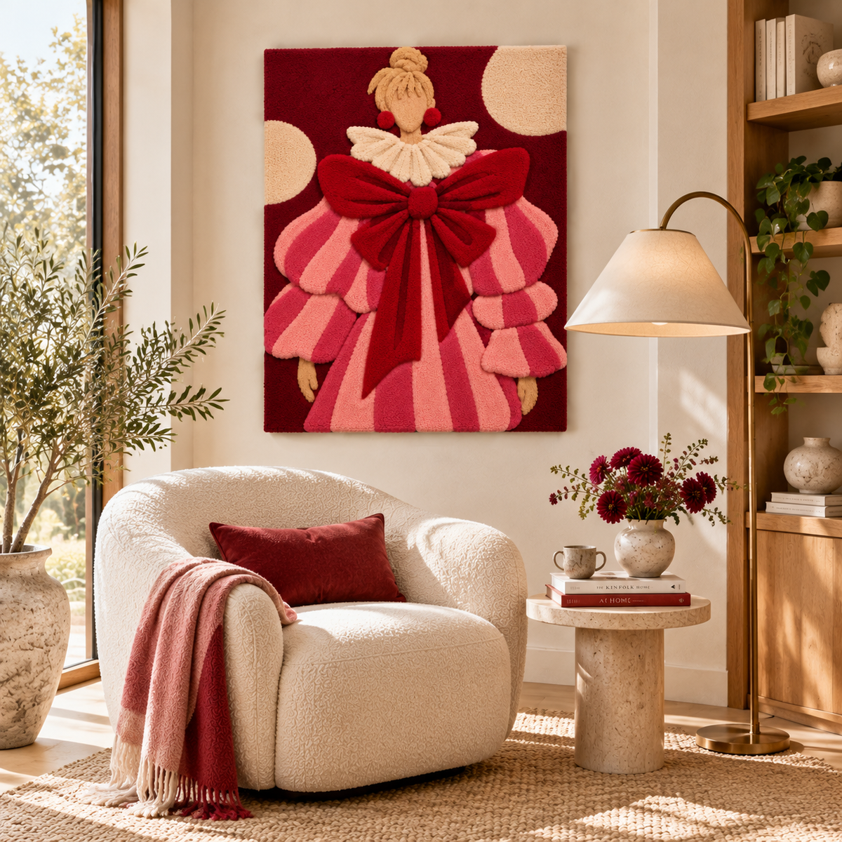 The Grand Raspberry Bow — room setting 3