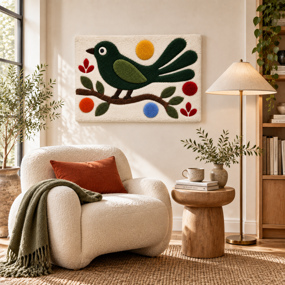 The Green Songbird Branch — room setting 1