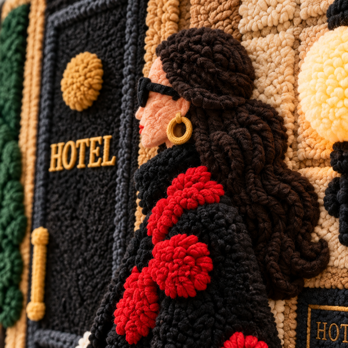 The Hotel Promenade — tufted wool texture detail