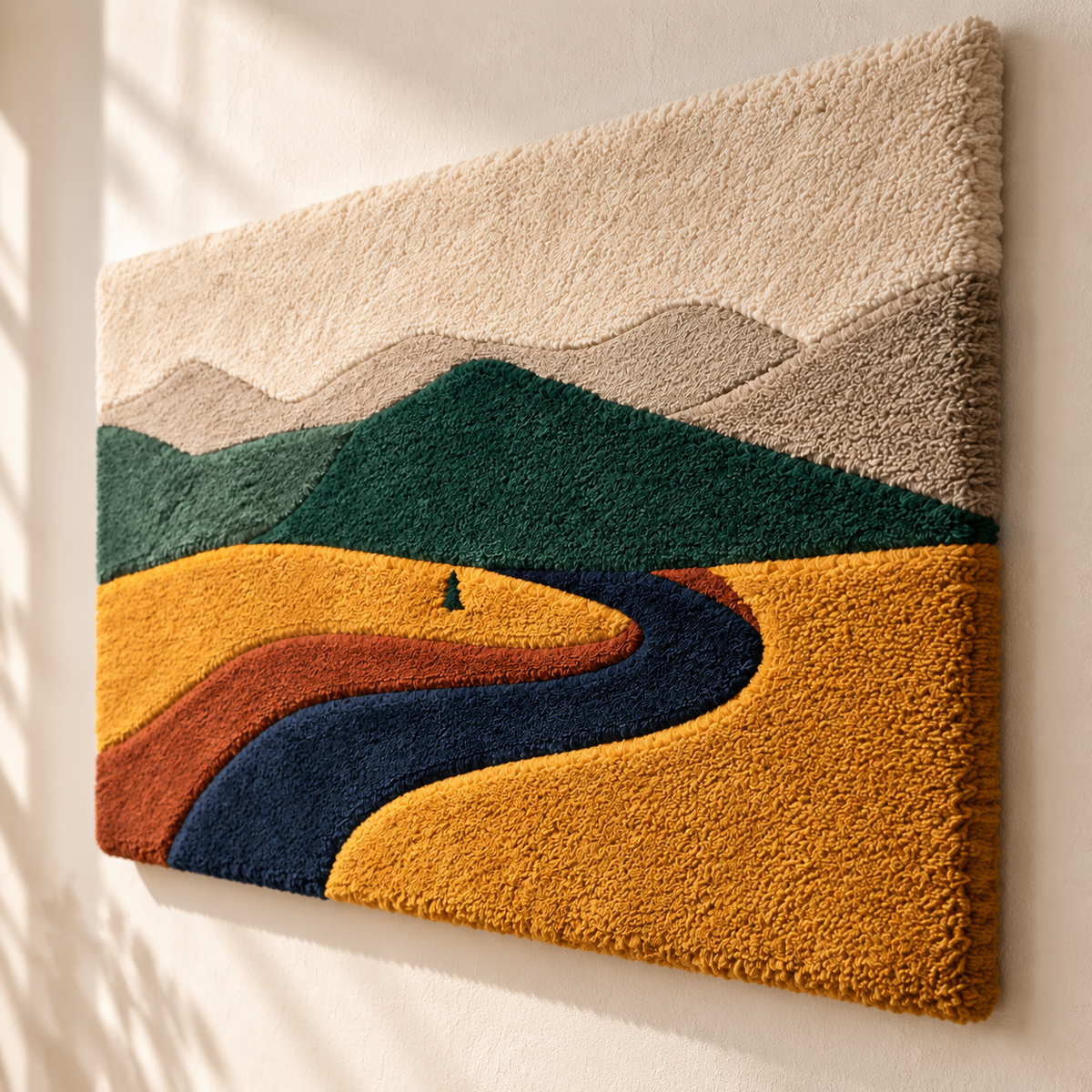 The Indigo River Bend — angled relief view