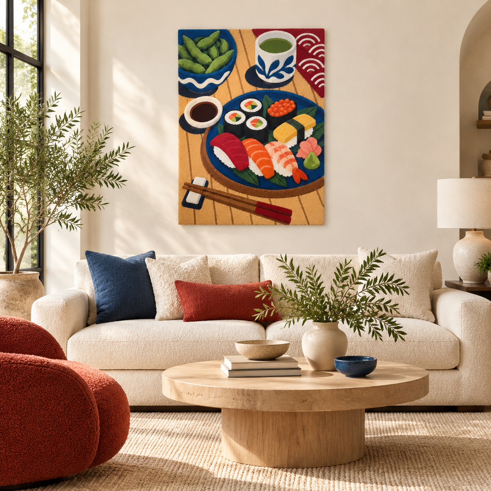 The Indigo Sushi Table — front-facing room scene [room-front]