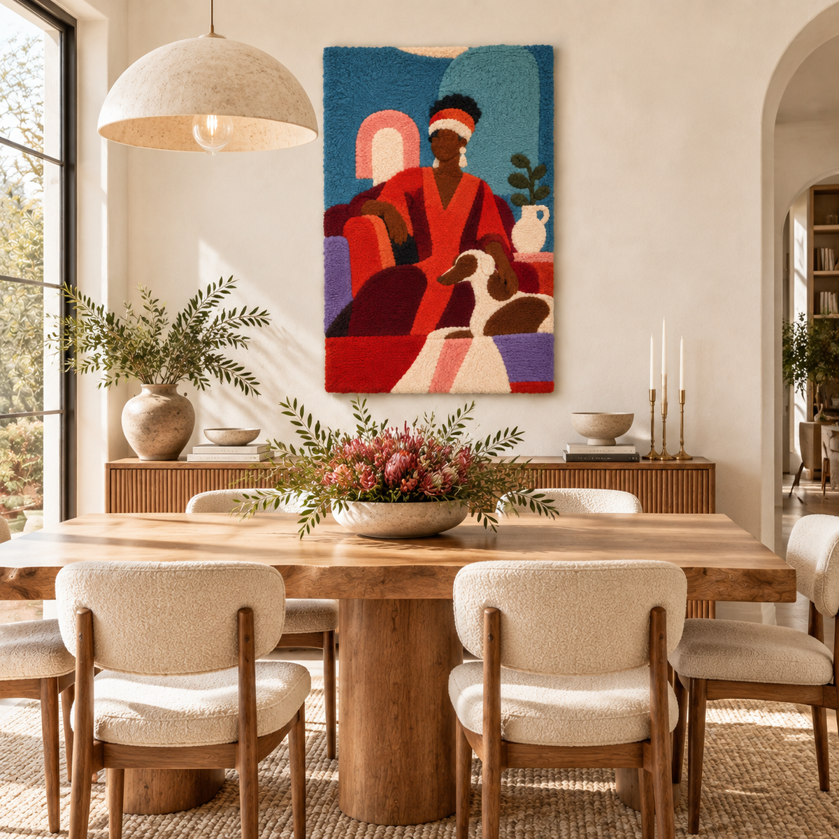 The Lady and Her Hound — room setting 1