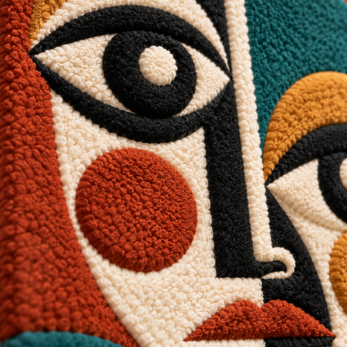 The Many-Sided Muse — tufted wool texture detail