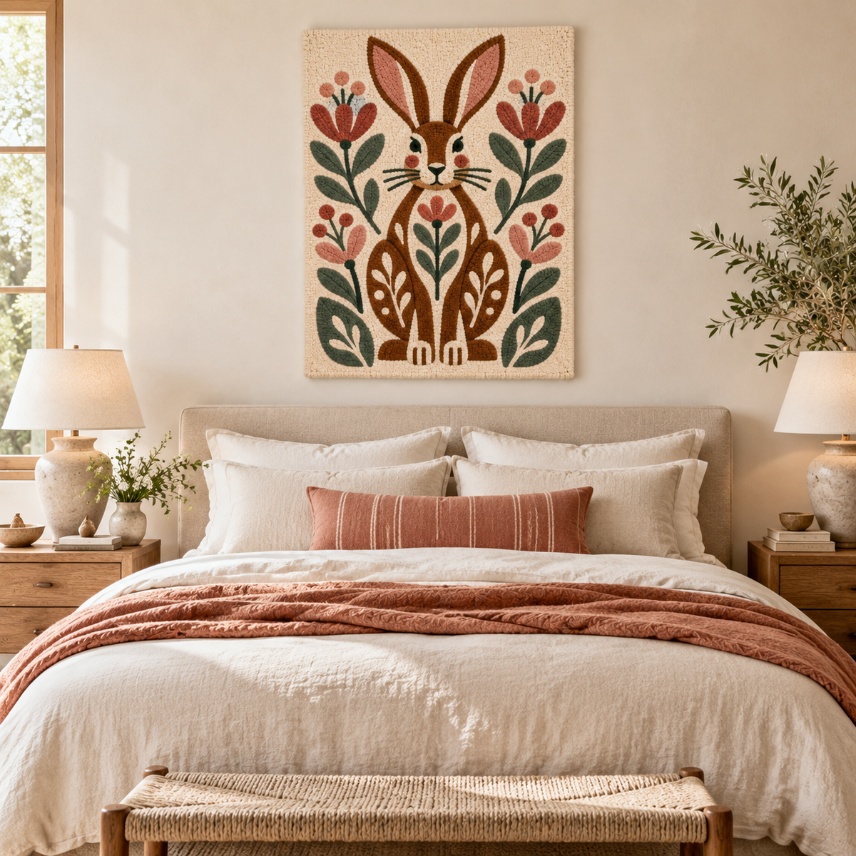 The Meadow Hare — room setting 1