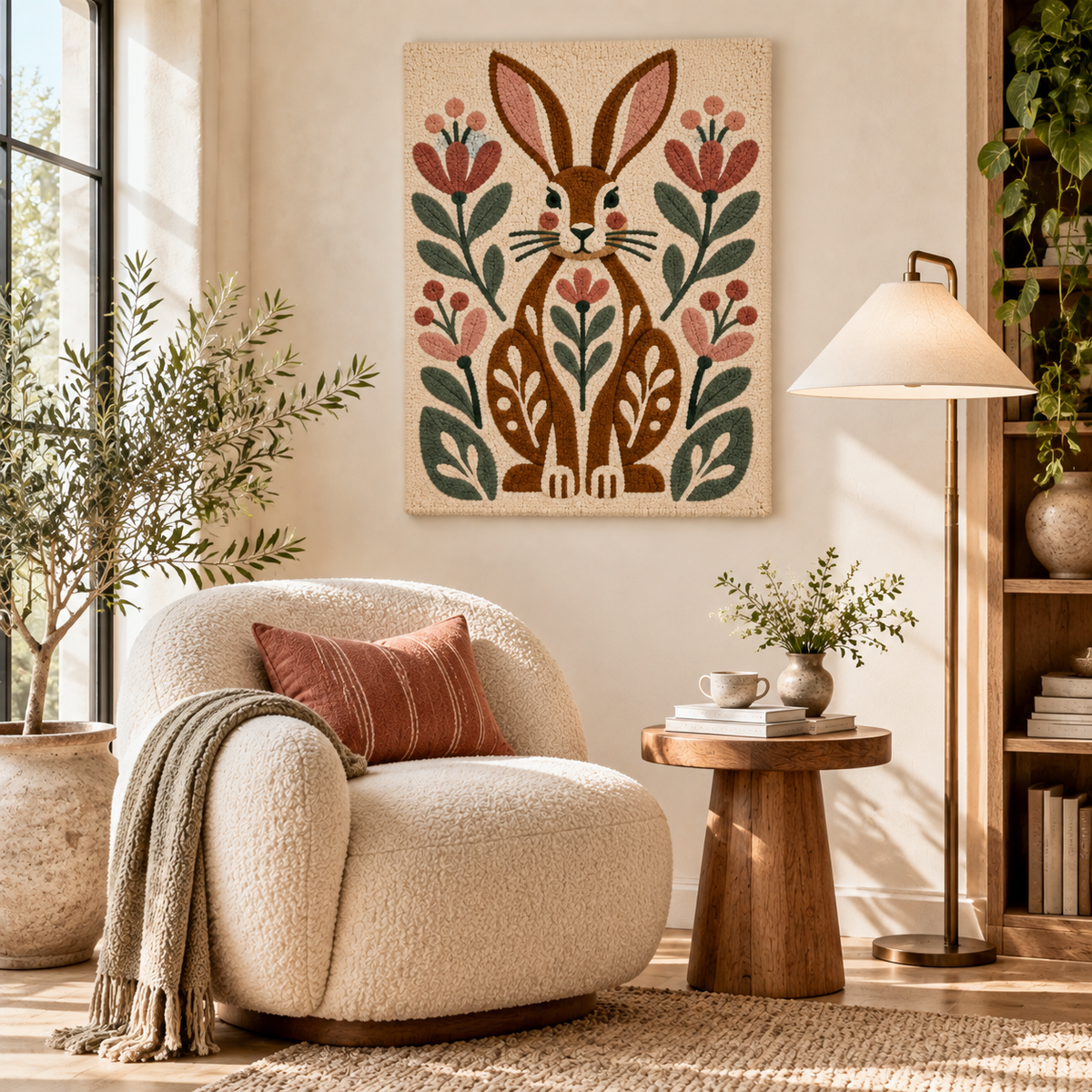 The Meadow Hare — room setting 3