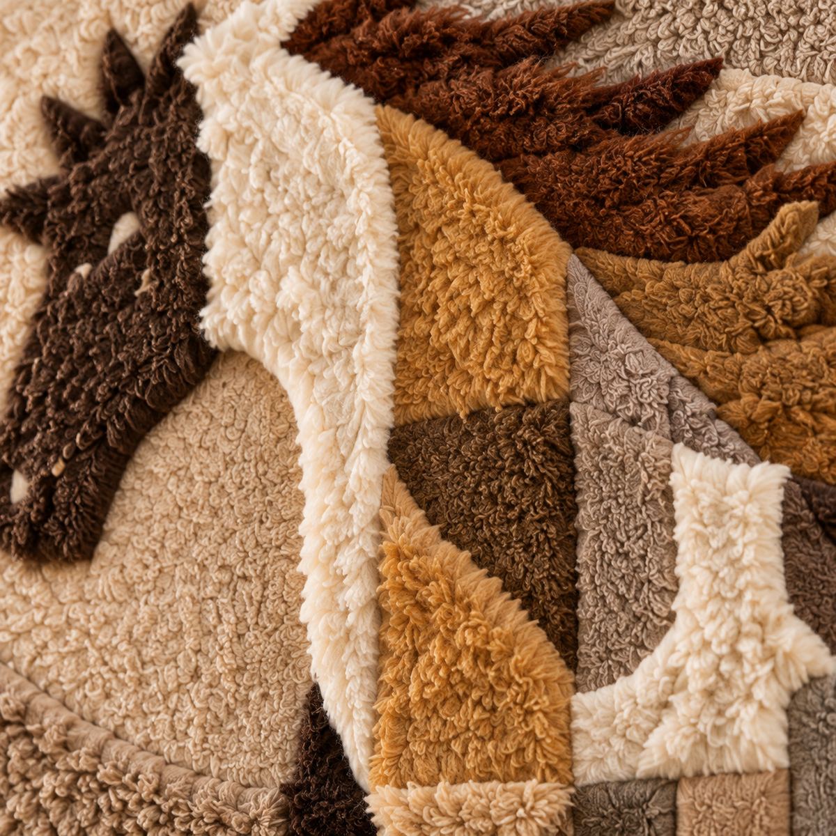 The Ochre Stable — tufted wool texture detail