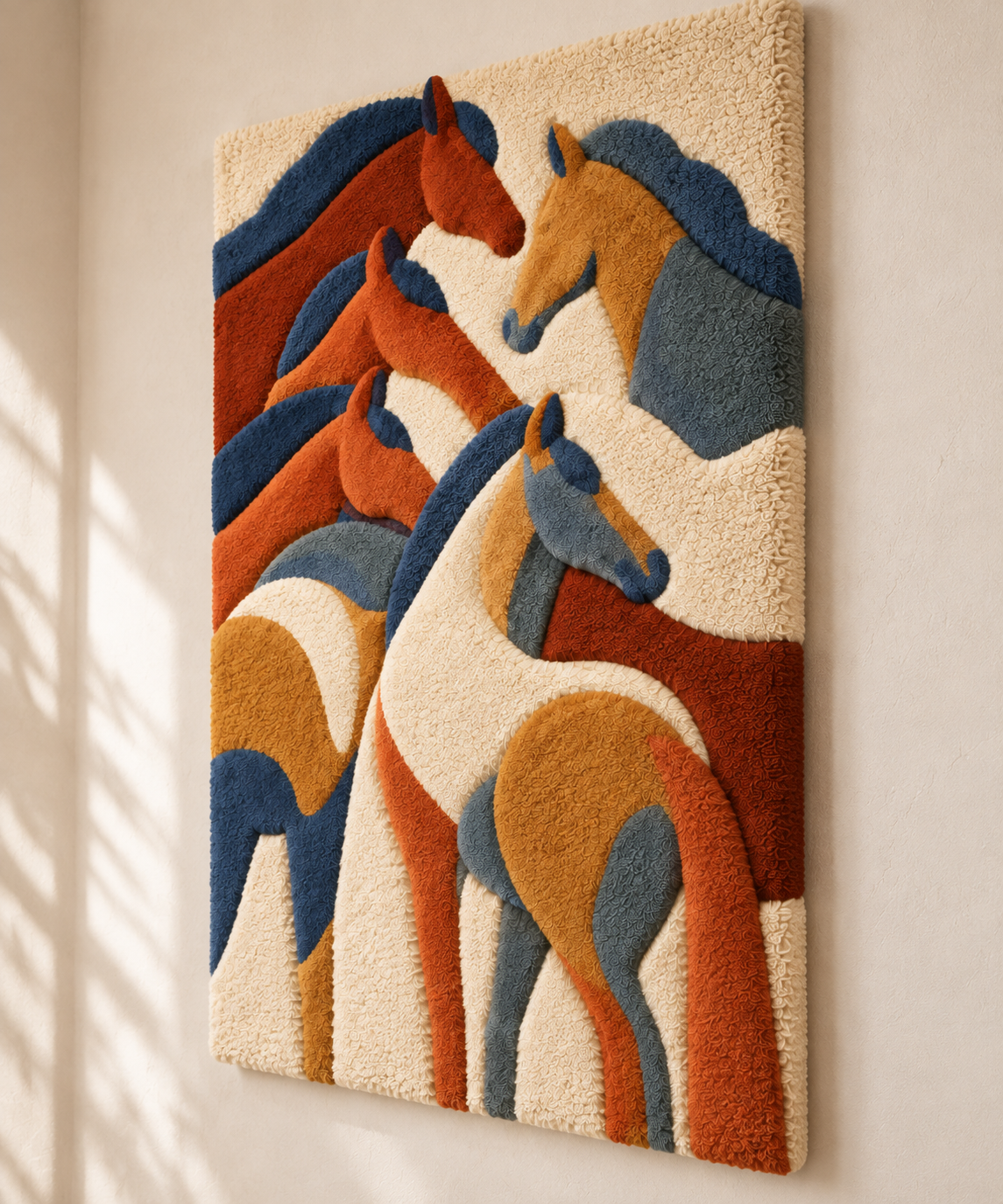 The Painted Horse Gathering — angled relief view