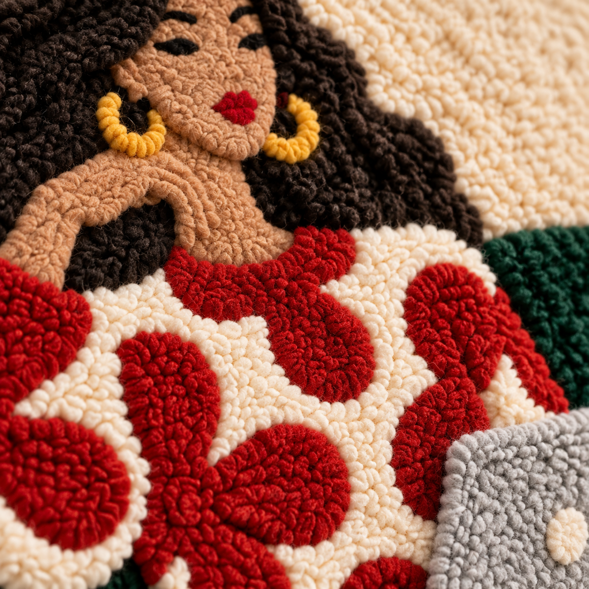 The Patterned Workday — tufted wool texture detail