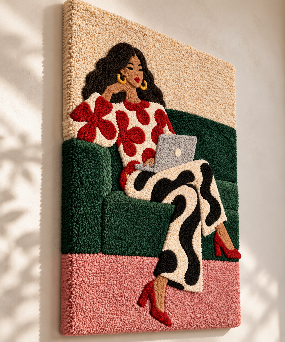 The Patterned Workday — angled relief view