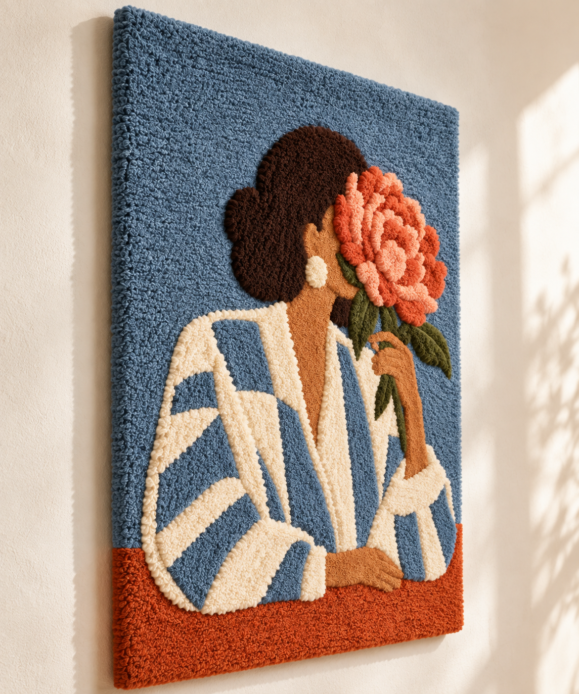 The Peony Pause — angled relief view