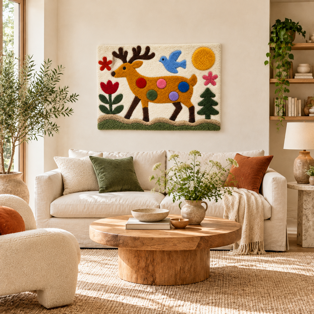 The Polka Dot Deer Garden — front-facing room scene