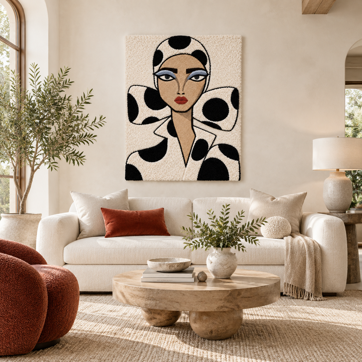 The Polka-Dot Muse — front-facing room scene [room-front]
