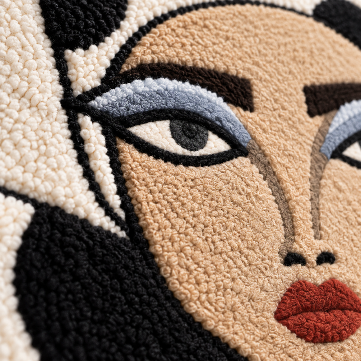 The Polka-Dot Muse — tufted wool texture detail