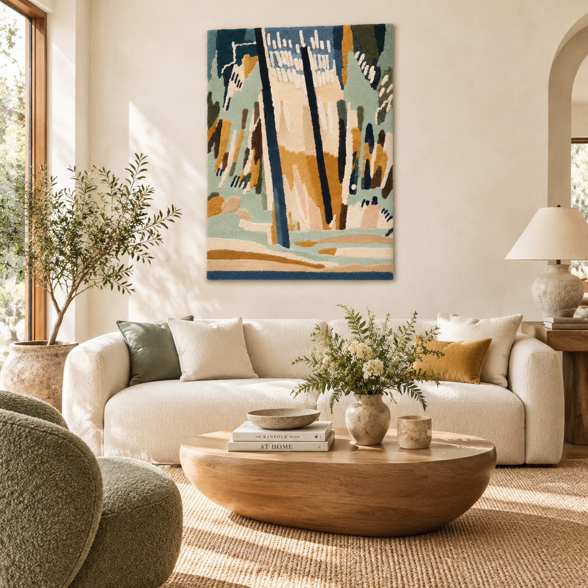 The Quiet Birch Path — front-facing room scene