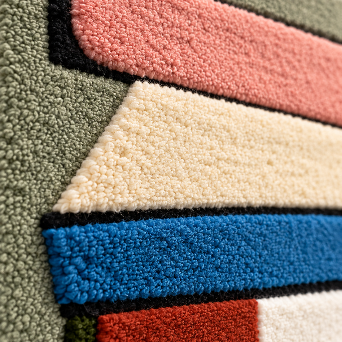 The Reader's Little Stack — tufted wool texture detail