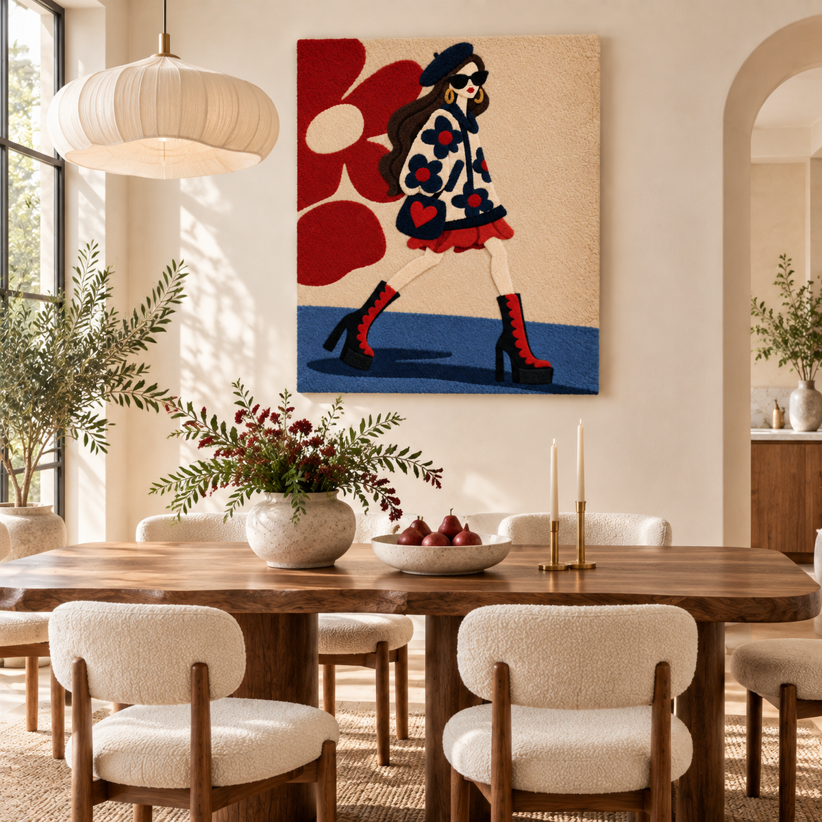The Red-Boot Stride — room setting 2