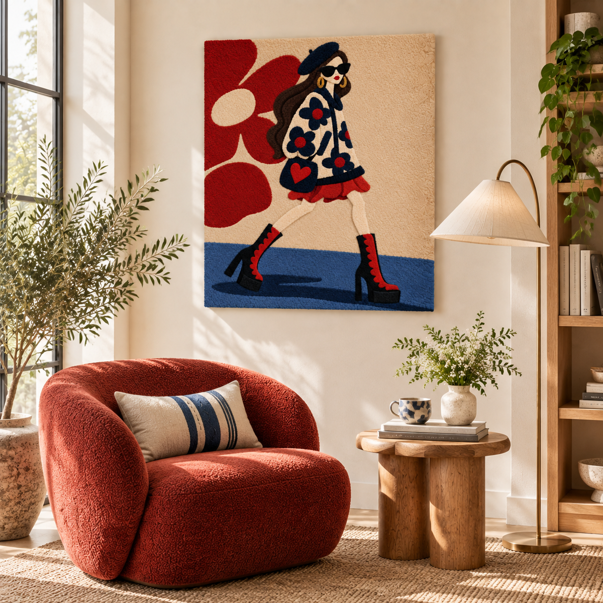 The Red-Boot Stride — room setting 3