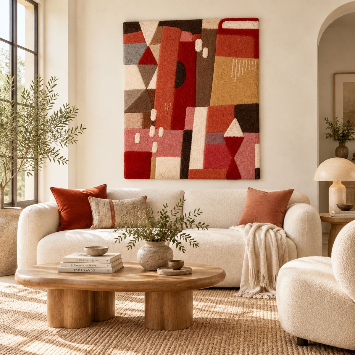 The Red Patchwork Study — front-facing room scene