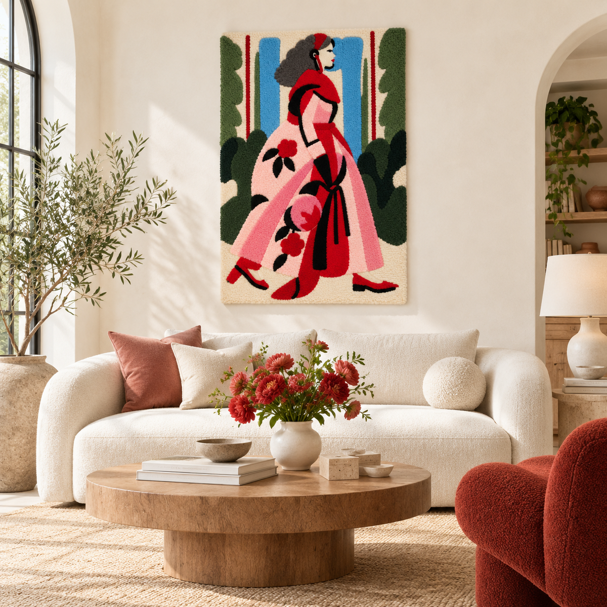 The Rose-Colored Stroll — front-facing room scene [room-front]